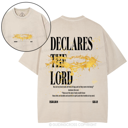 Declares The Lord Christian Washed T-Shirt