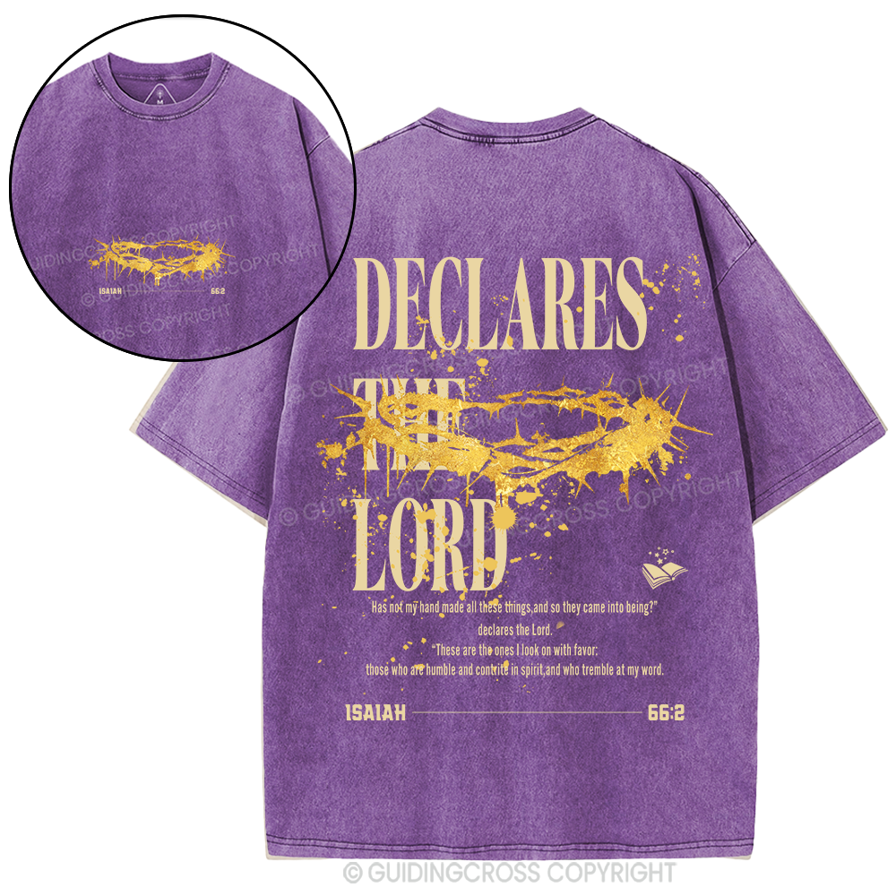 Declares The Lord Christian Washed T-Shirt