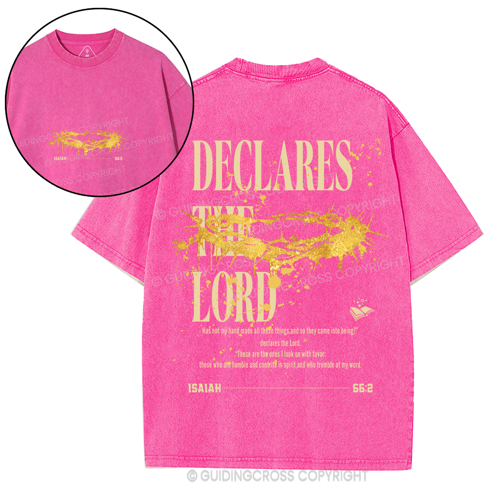 Declares The Lord Christian Washed T-Shirt
