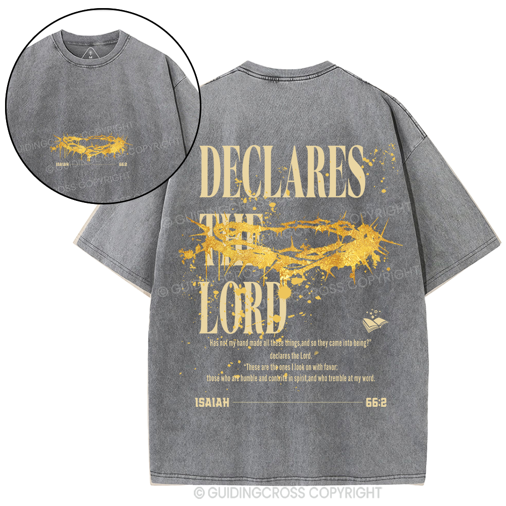 Declares The Lord Christian Washed T-Shirt