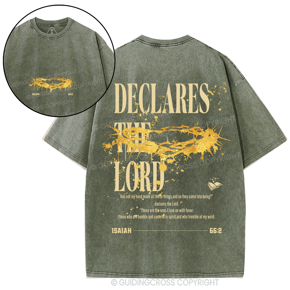 Declares The Lord Christian Washed T-Shirt
