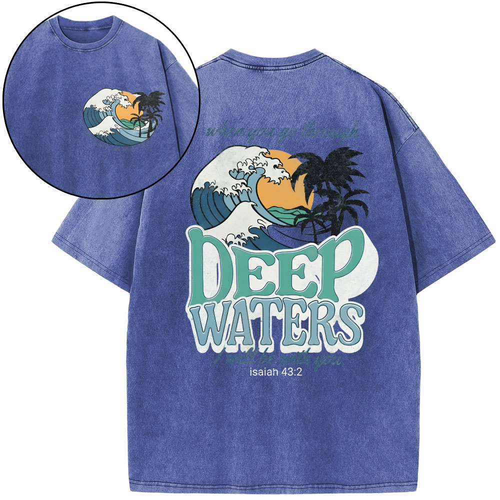 Deep Waters Christian Washed T-Shirt