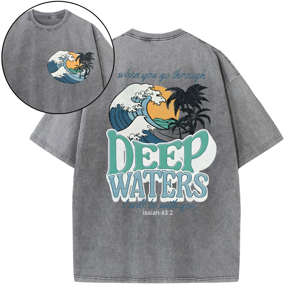 Deep Waters Christian Washed T-Shirt