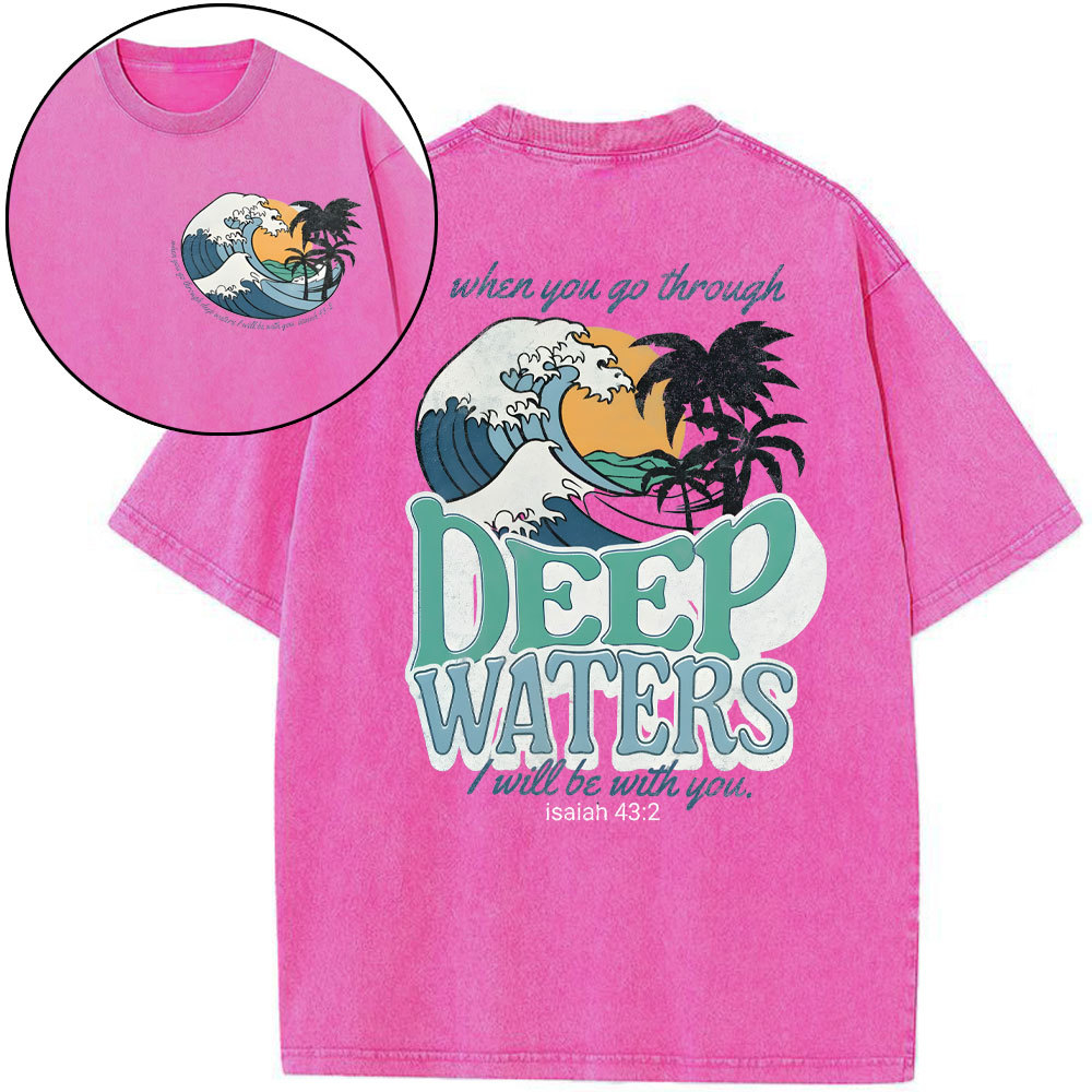 Deep Waters Christian Washed T-Shirt