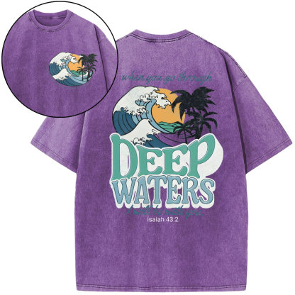 Deep Waters Christian Washed T-Shirt