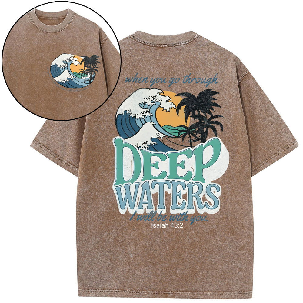 Deep Waters Christian Washed T-Shirt