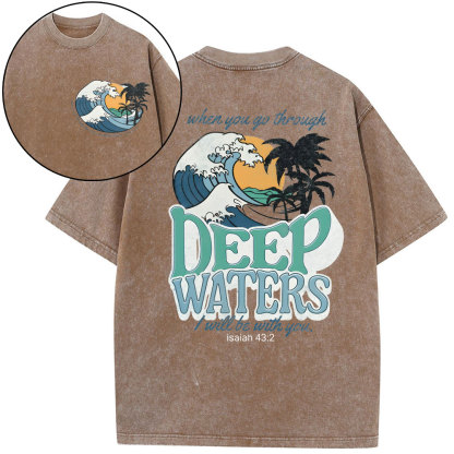 Deep Waters Christian Washed T-Shirt