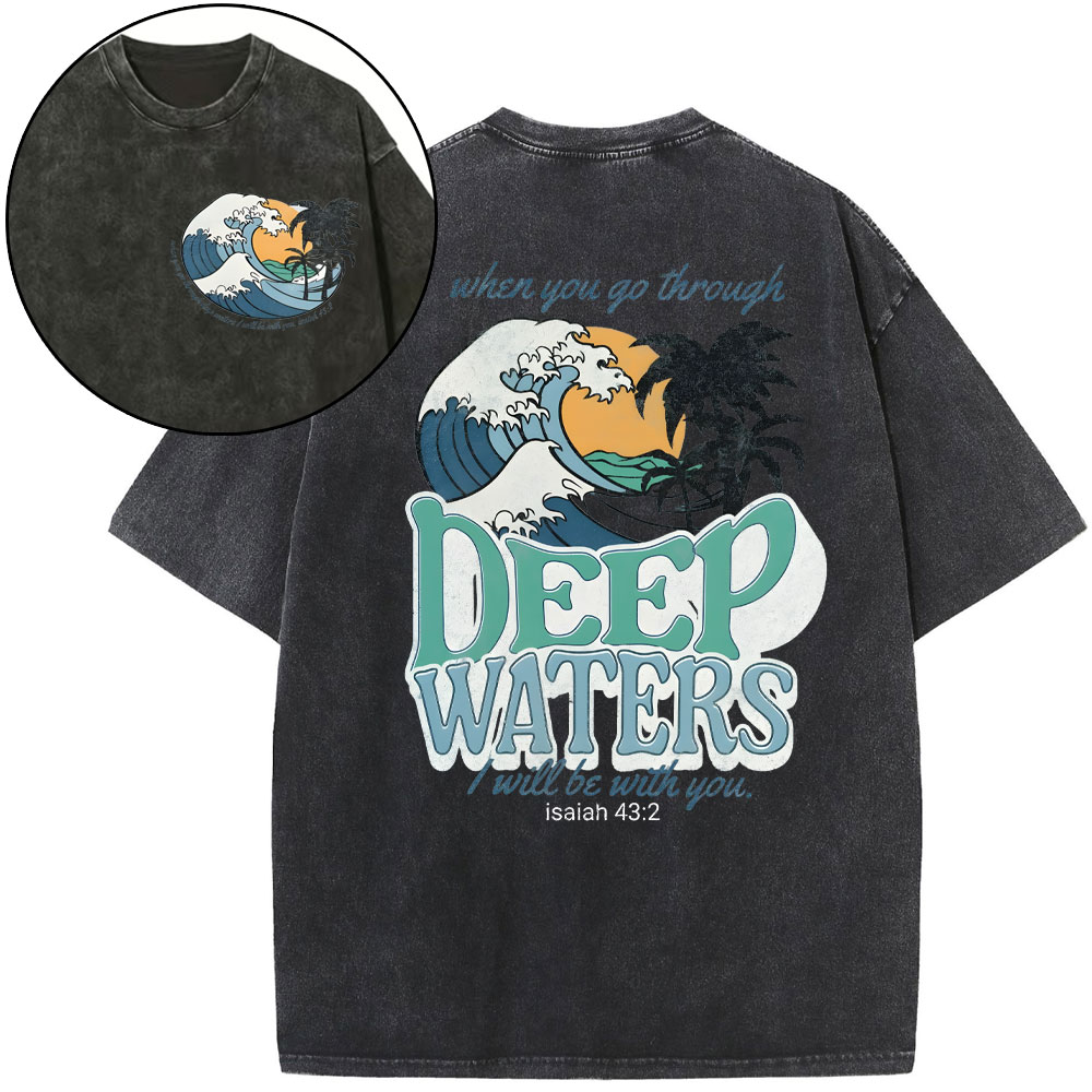 Deep Waters Christian Washed T-Shirt