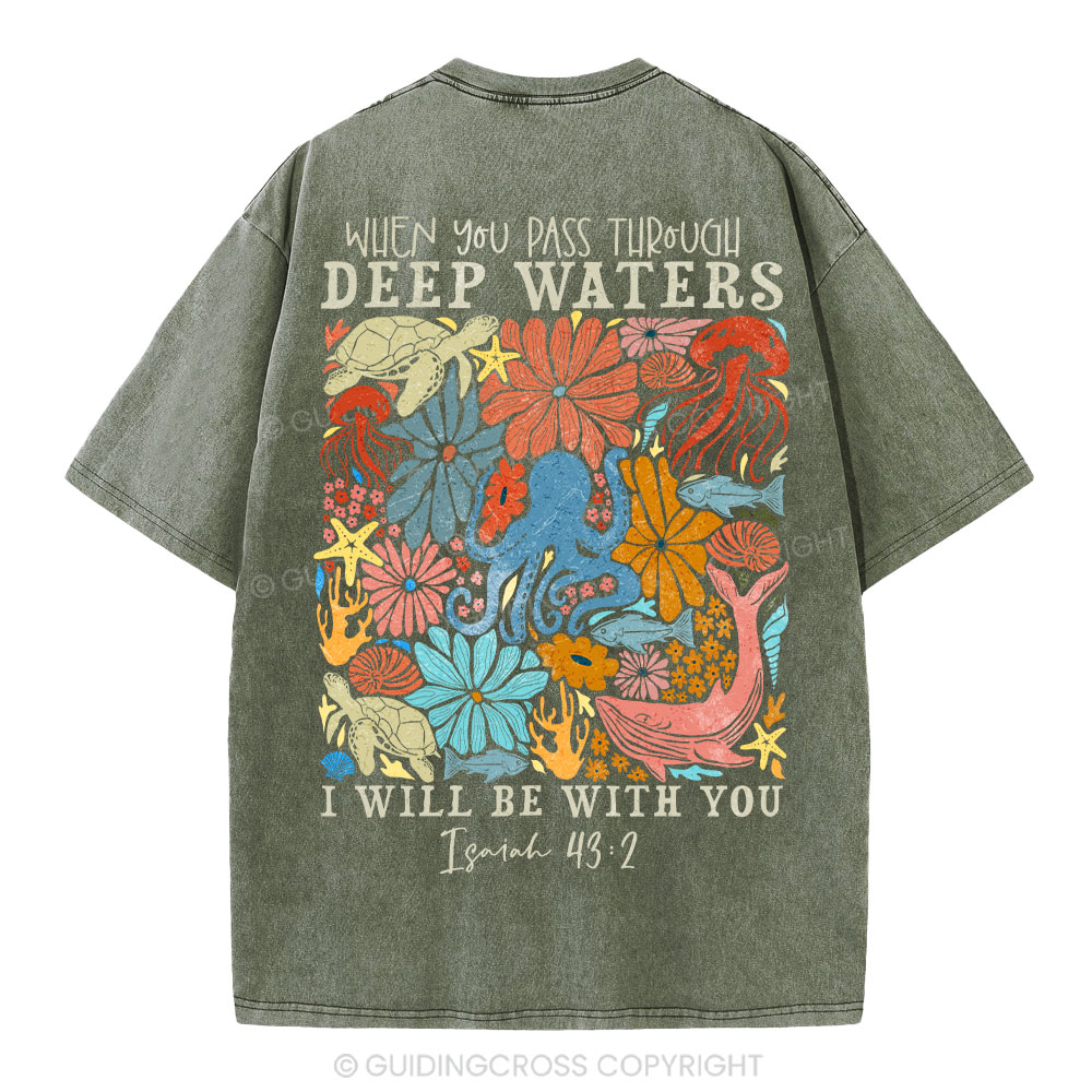Deep Waters Christian Washed T-Shirt