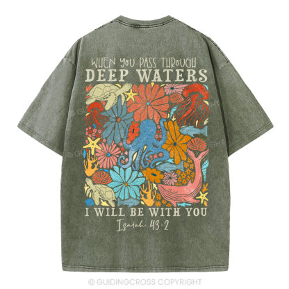 Deep Waters Christian Washed T-Shirt