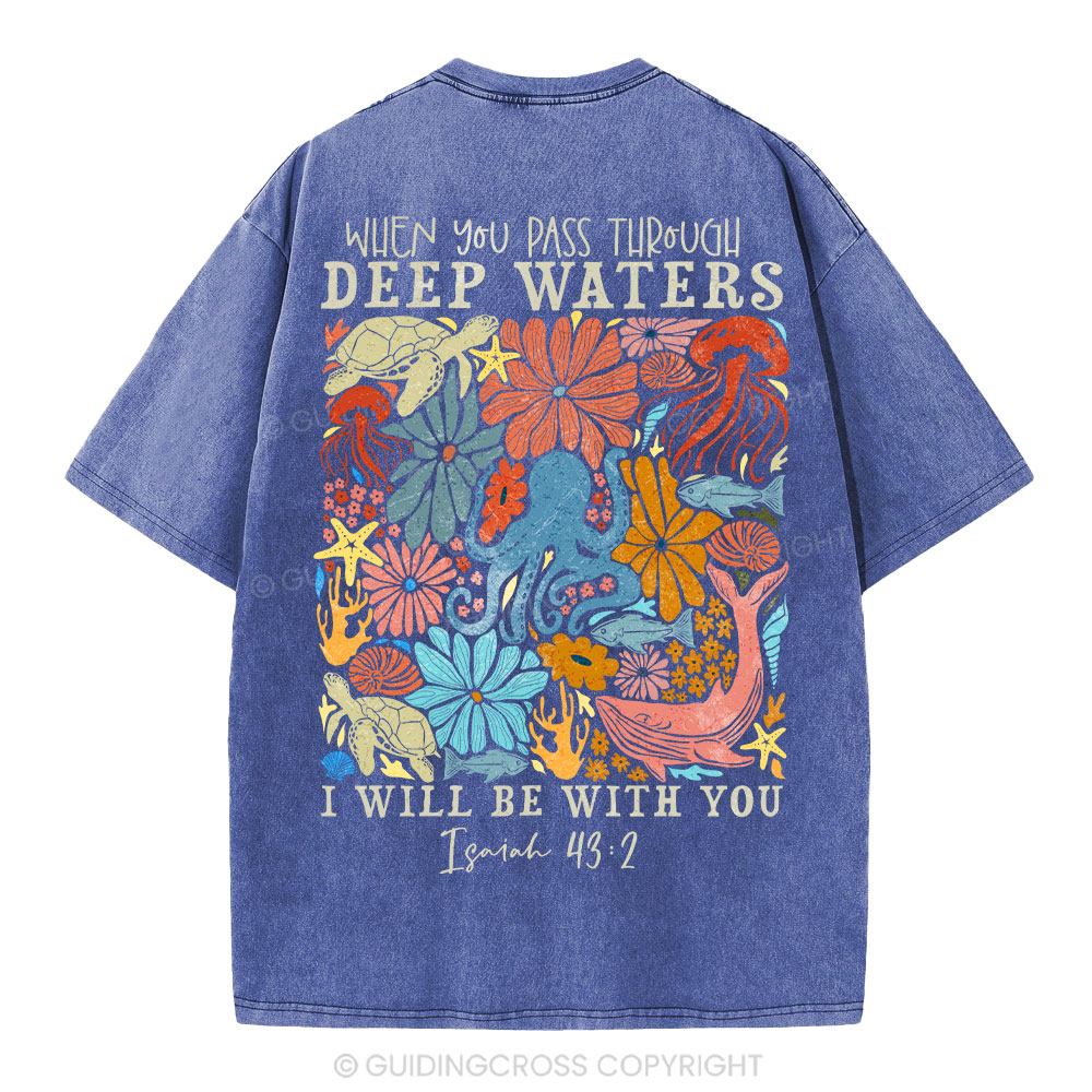 Deep Waters Christian Washed T-Shirt