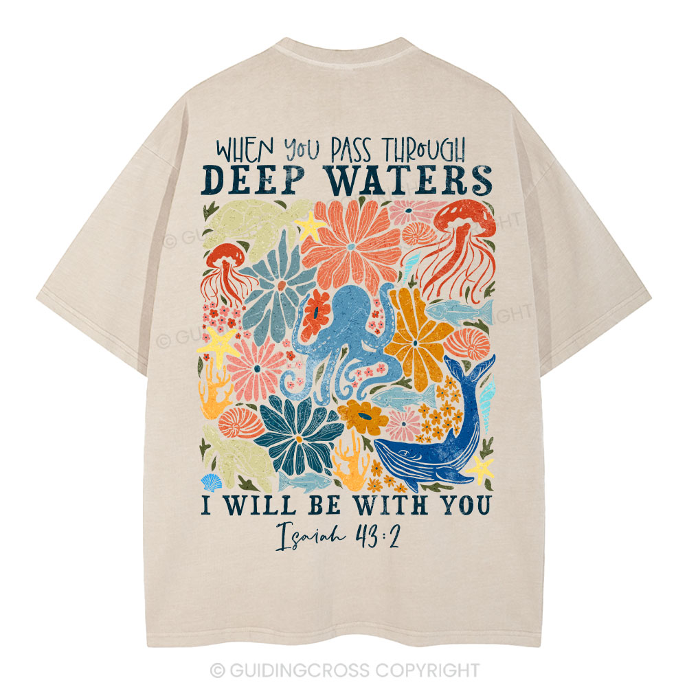 Deep Waters Christian Washed T-Shirt