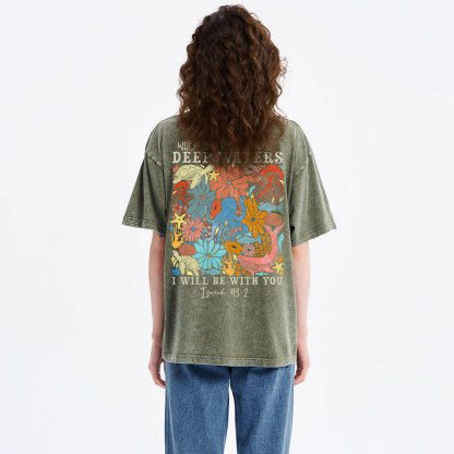 Deep Waters Christian Washed T-Shirt