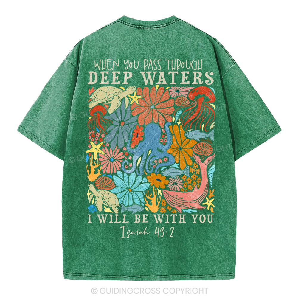 Deep Waters Christian Washed T-Shirt