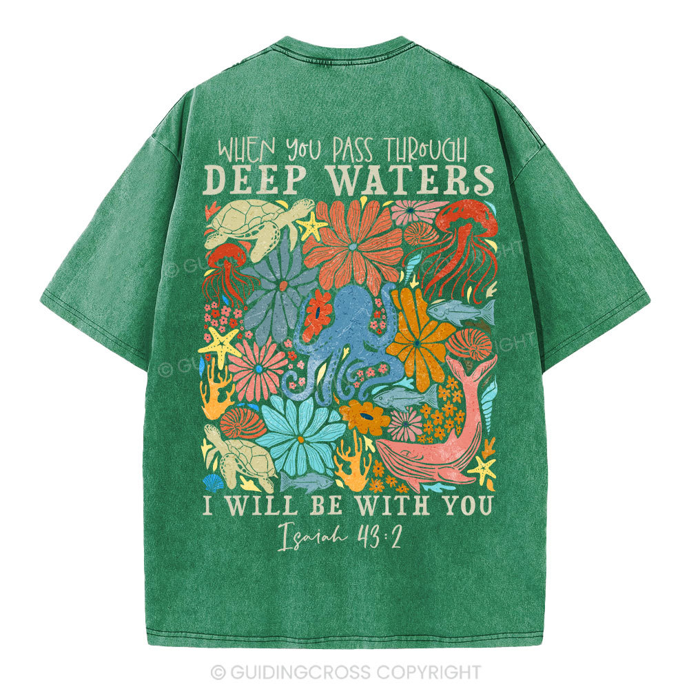 Deep Waters Christian Washed T-Shirt