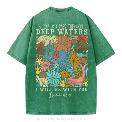 Deep Waters Christian Washed T-Shirt