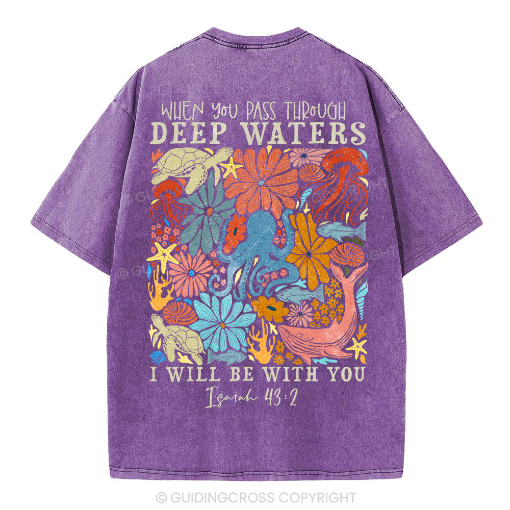 Deep Waters Christian Washed T-Shirt