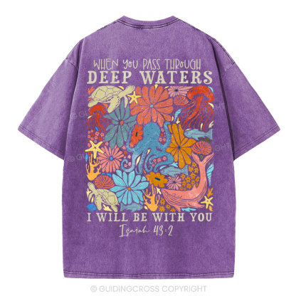 Deep Waters Christian Washed T-Shirt