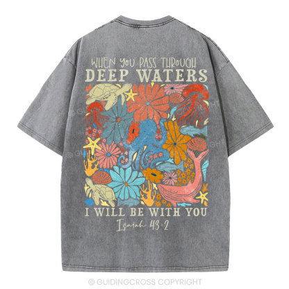 Deep Waters Christian Washed T-Shirt