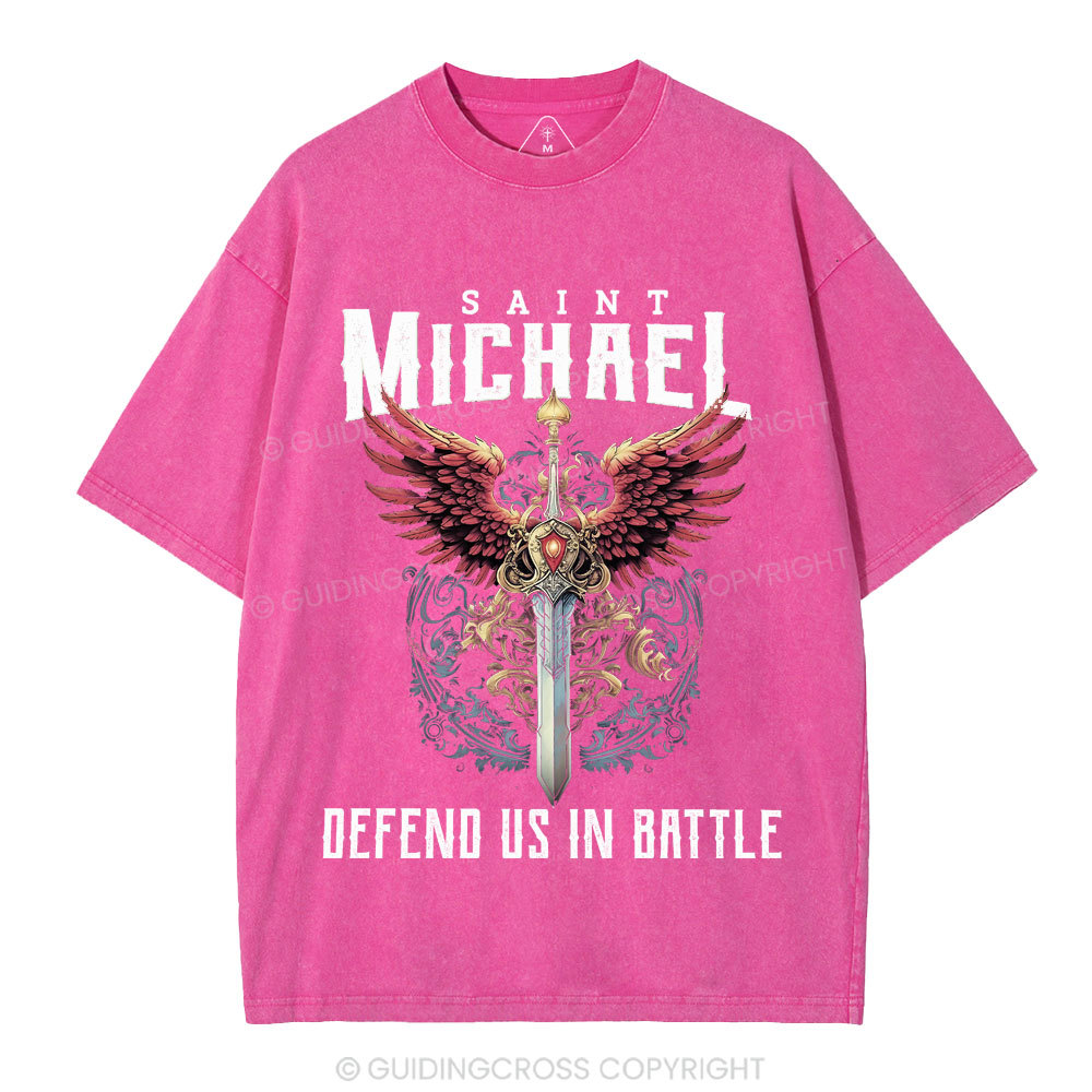 Defend Us In Battle Christian Washed T-Shirt