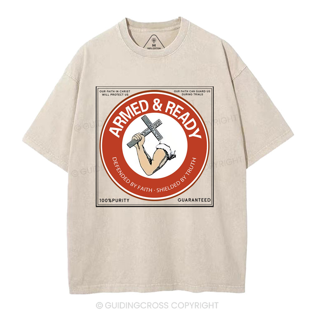 Defended By Faith Christian Washed T-Shirt
