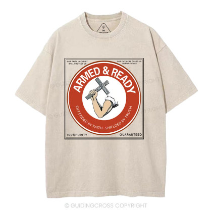 Defended By Faith Christian Washed T-Shirt