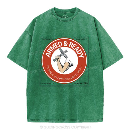 Defended By Faith Christian Washed T-Shirt