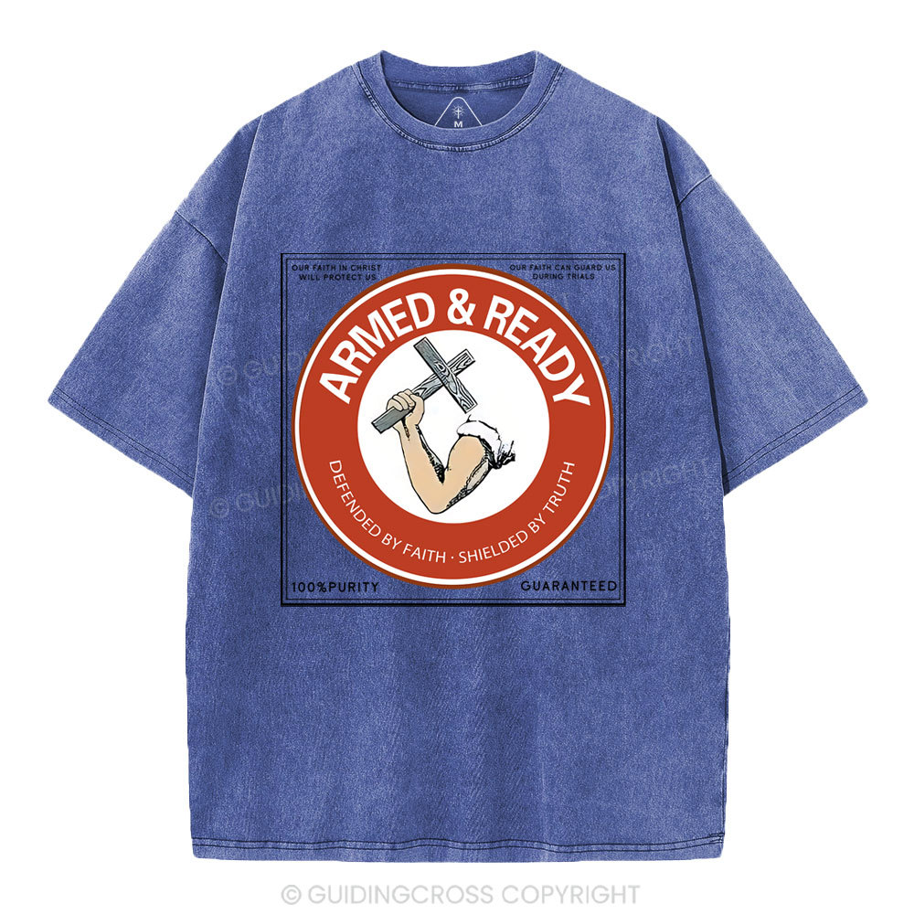 Defended By Faith Christian Washed T-Shirt