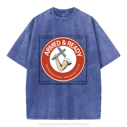 Defended By Faith Christian Washed T-Shirt