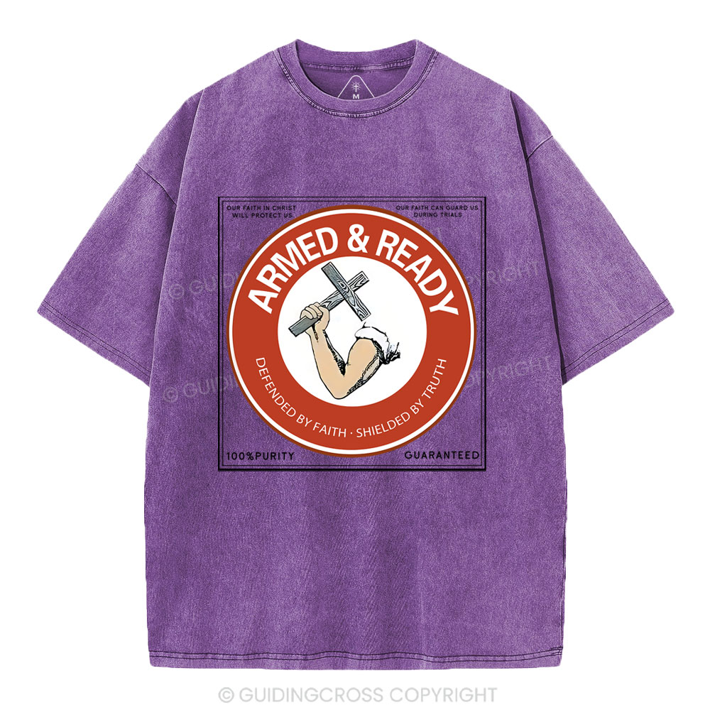 Defended By Faith Christian Washed T-Shirt