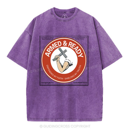 Defended By Faith Christian Washed T-Shirt