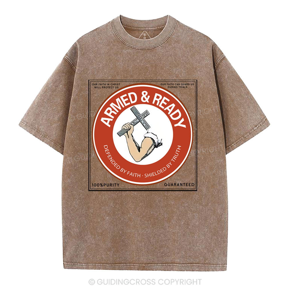 Defended By Faith Christian Washed T-Shirt