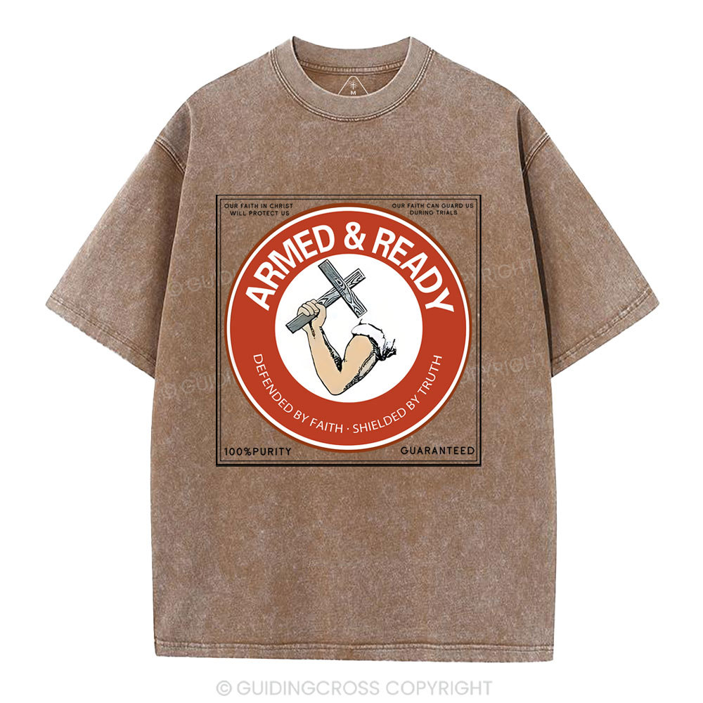 Defended By Faith Christian Washed T-Shirt