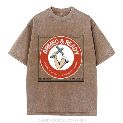Defended By Faith Christian Washed T-Shirt