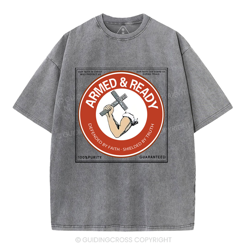 Defended By Faith Christian Washed T-Shirt