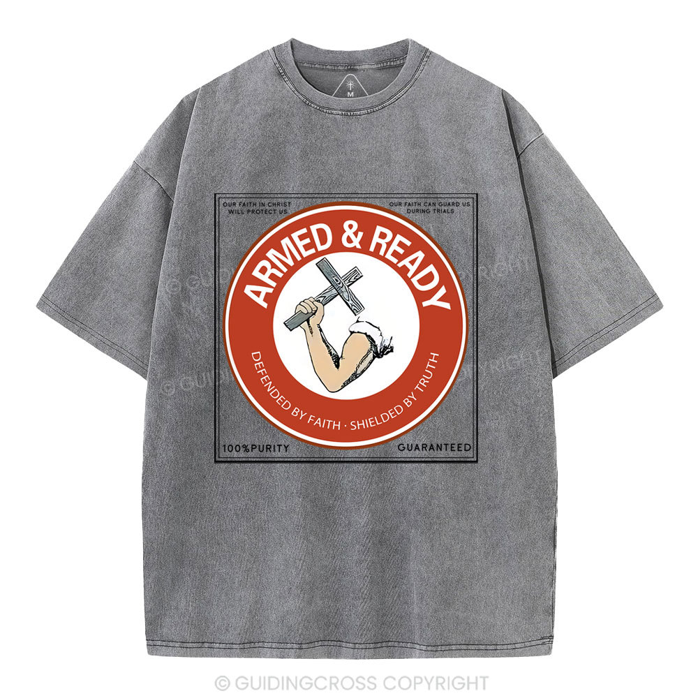 Defended By Faith Christian Washed T-Shirt