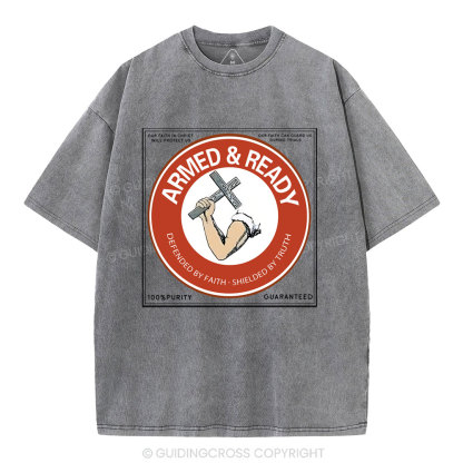 Defended By Faith Christian Washed T-Shirt