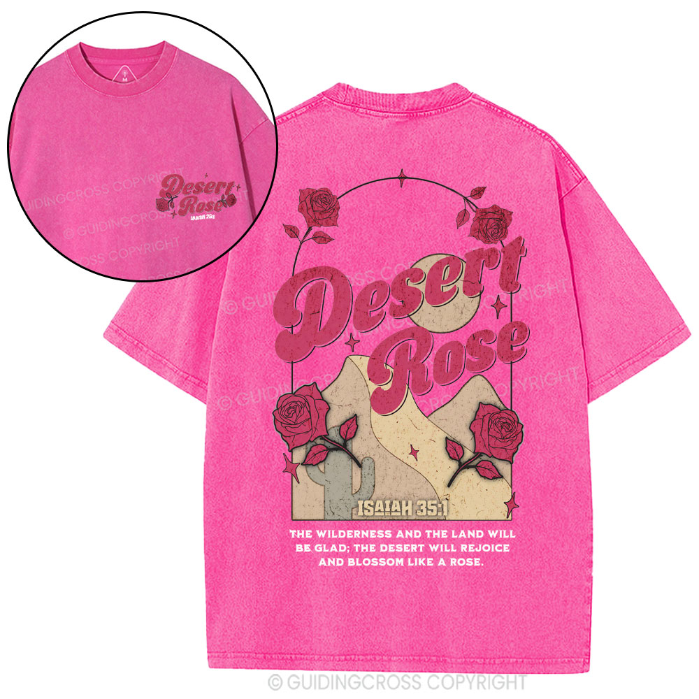 Desert Rose Christian Washed T-Shirt