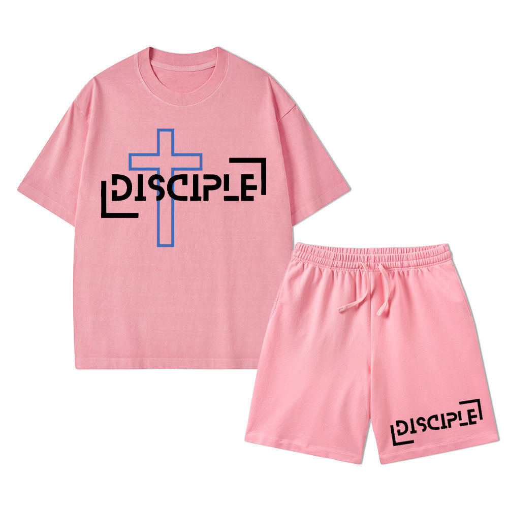 Diciples Christian Washed T-Shirt & Shorts