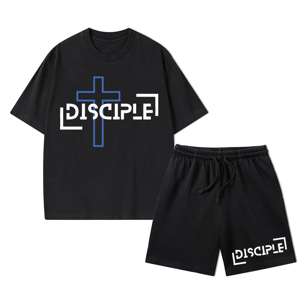 Diciples Christian Washed T-Shirt & Shorts