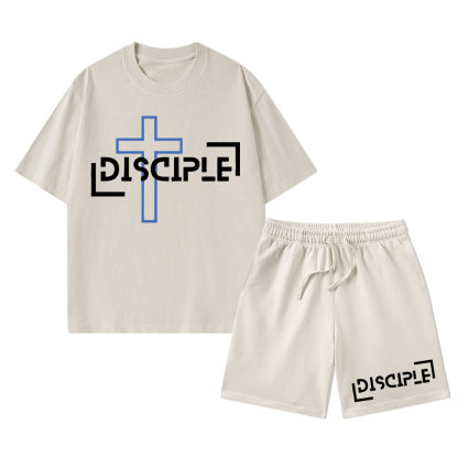 Diciples Christian Washed T-Shirt & Shorts
