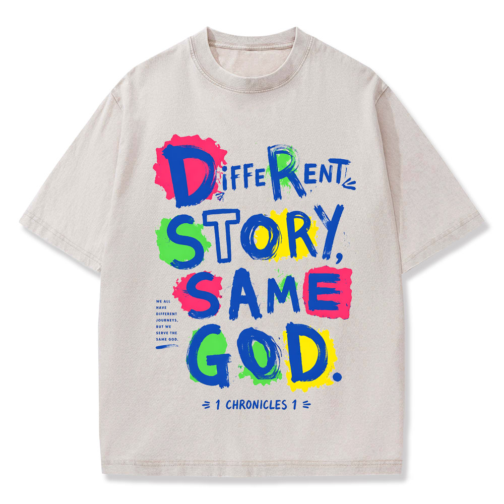 Different Story Same God Christian Washed T-Shirt