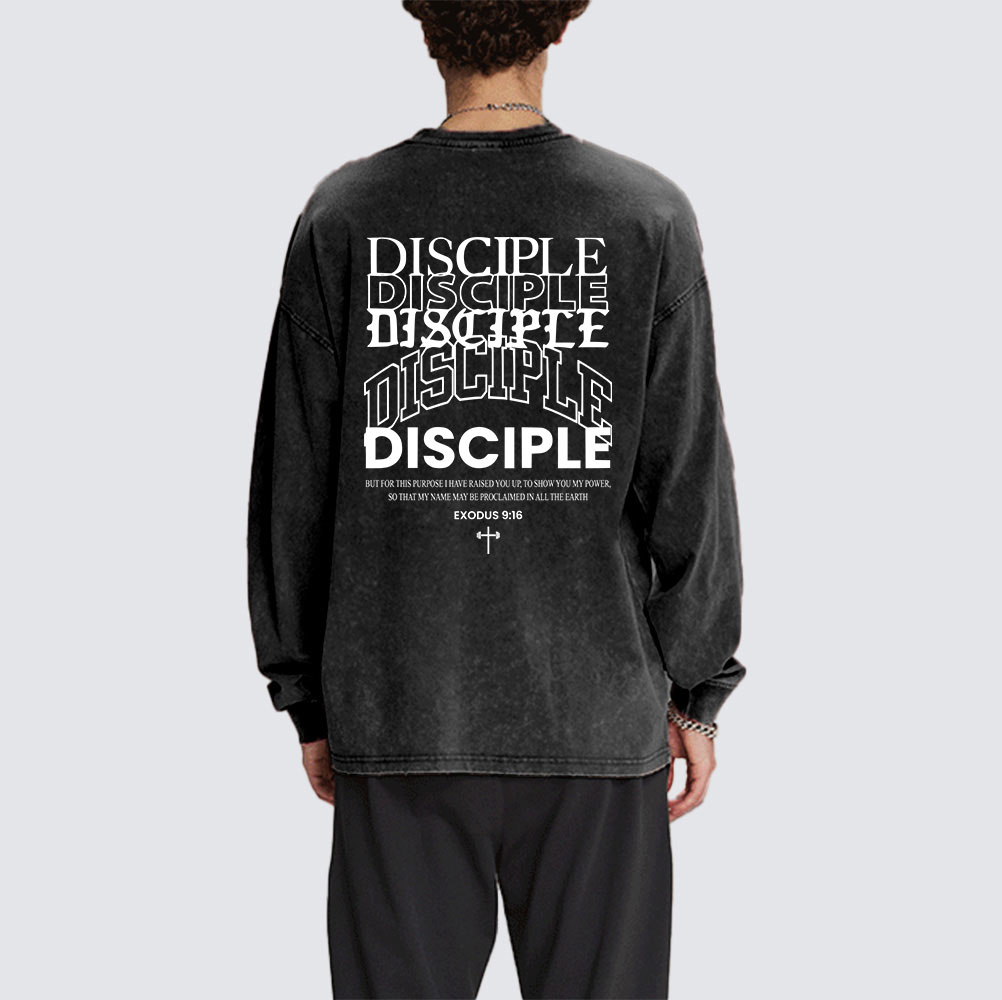 Discipple Washed Long Sleeve T-Shirt