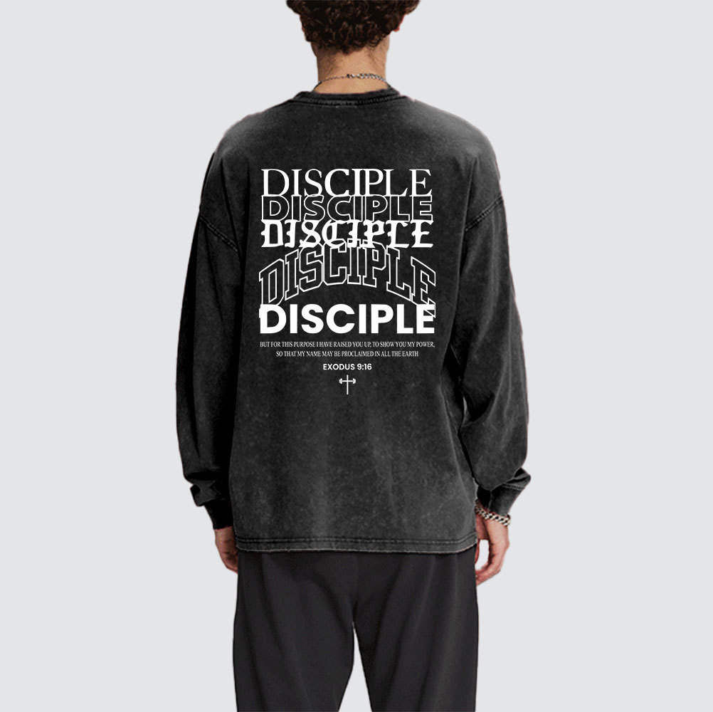 Discipple Washed Long Sleeve T-Shirt