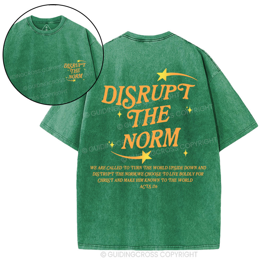Disrupt The Norm Christian Washed T-Shirt