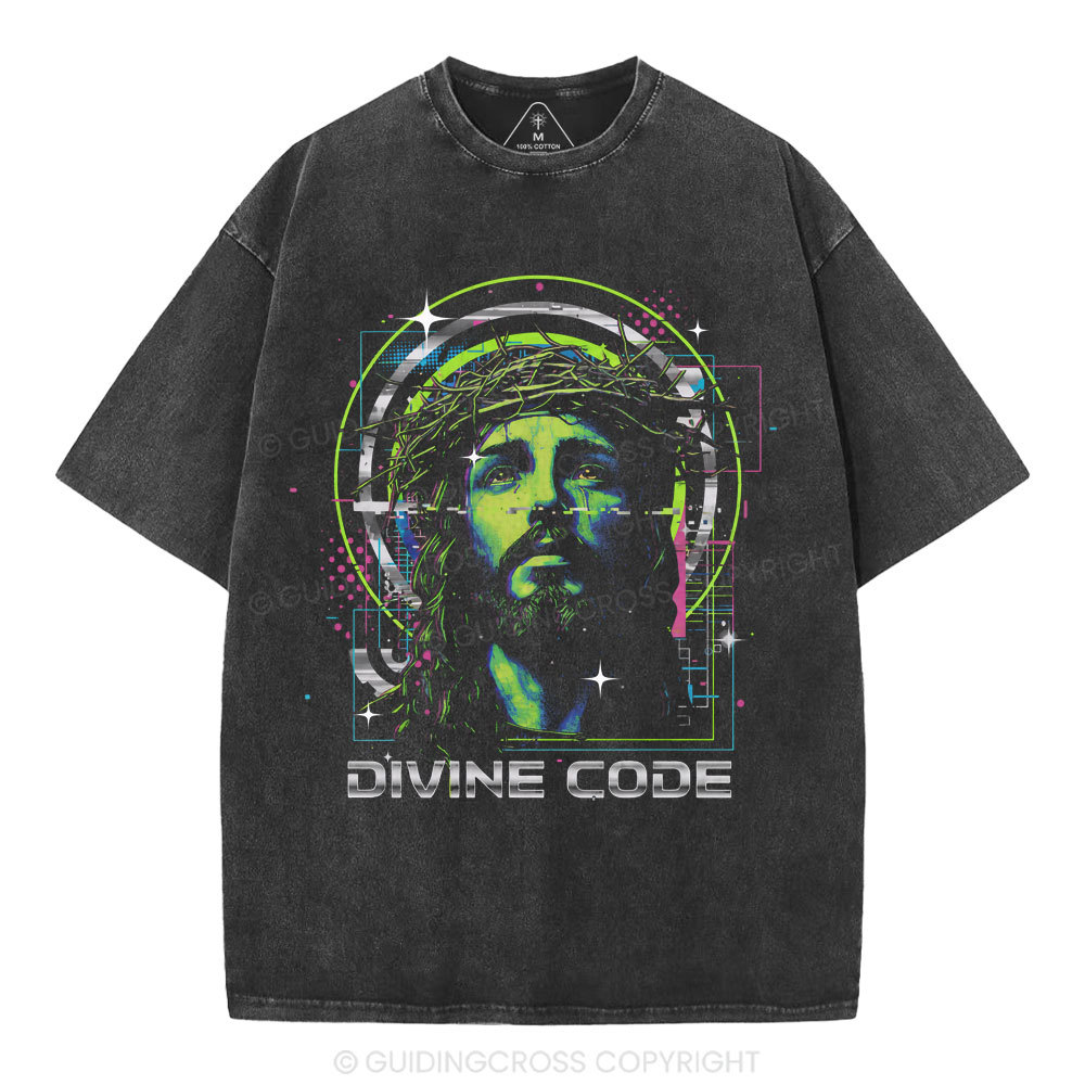 Divine Code Christian Washed T-Shirt