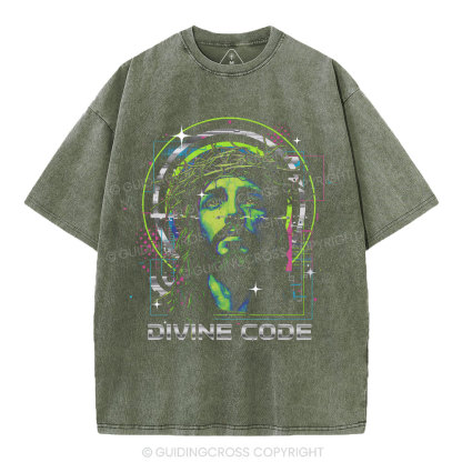 Divine Code Christian Washed T-Shirt