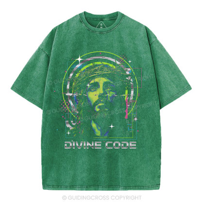 Divine Code Christian Washed T-Shirt
