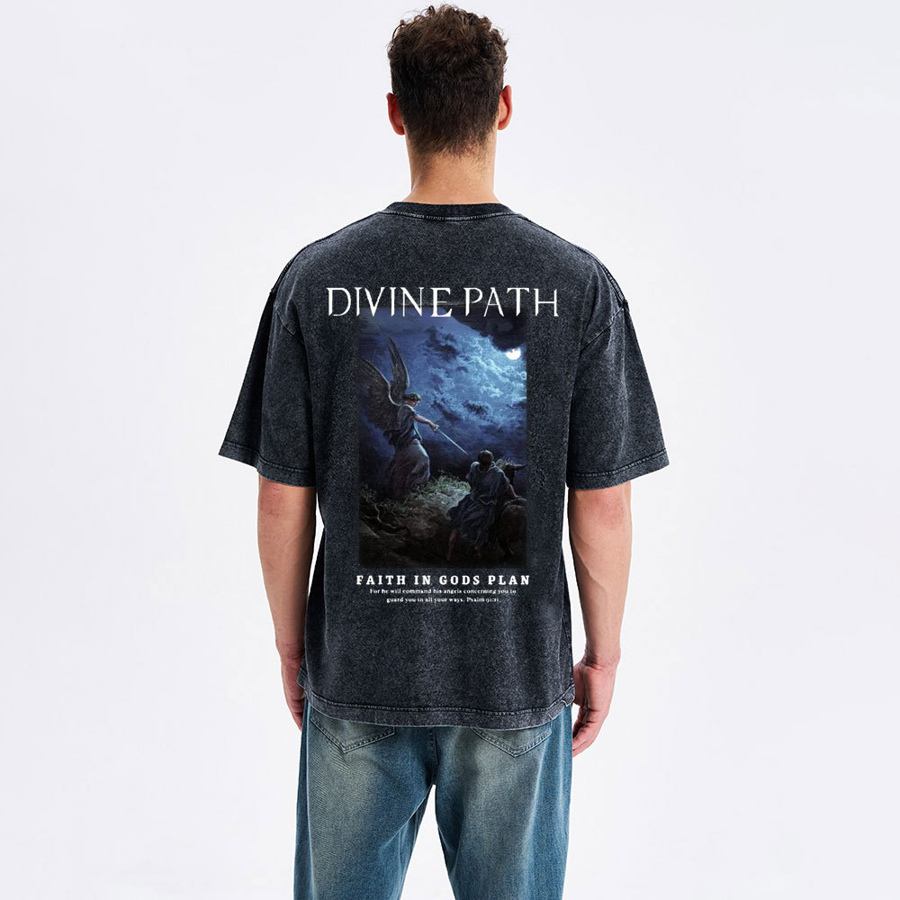 Divine Path Christian Washed T-Shirt