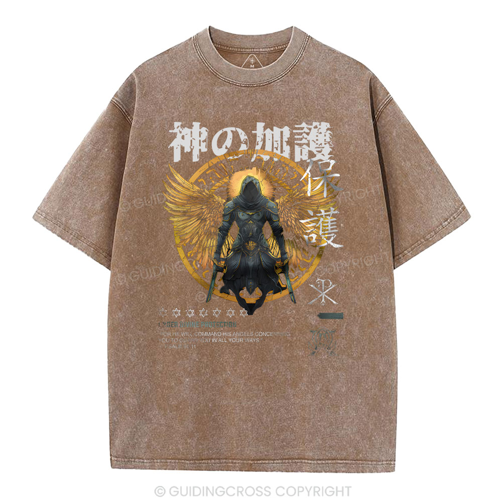 Divine Protection Christian Washed T-Shirt